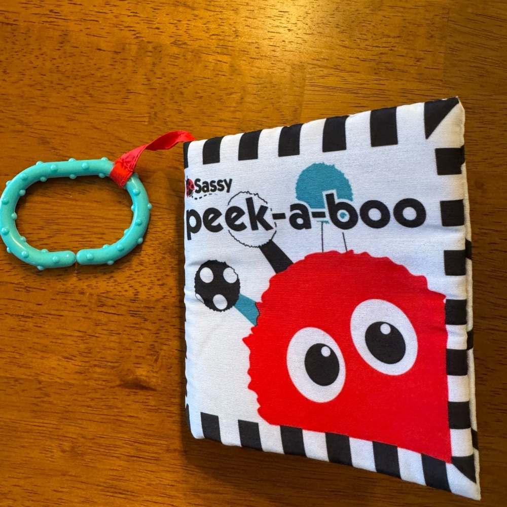 Sassy High Contrast Peek a boo Crinkle Book